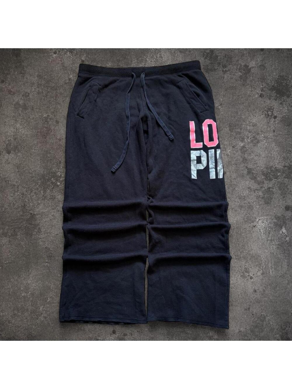 Victoria's Secret Women's Black and Navy Joggers-tracksuit